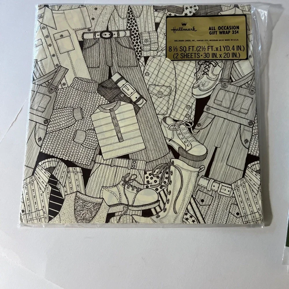 40 + NIP Vintage Wrapping Paper Sheets Mens Friends Golf etc Multi Brands